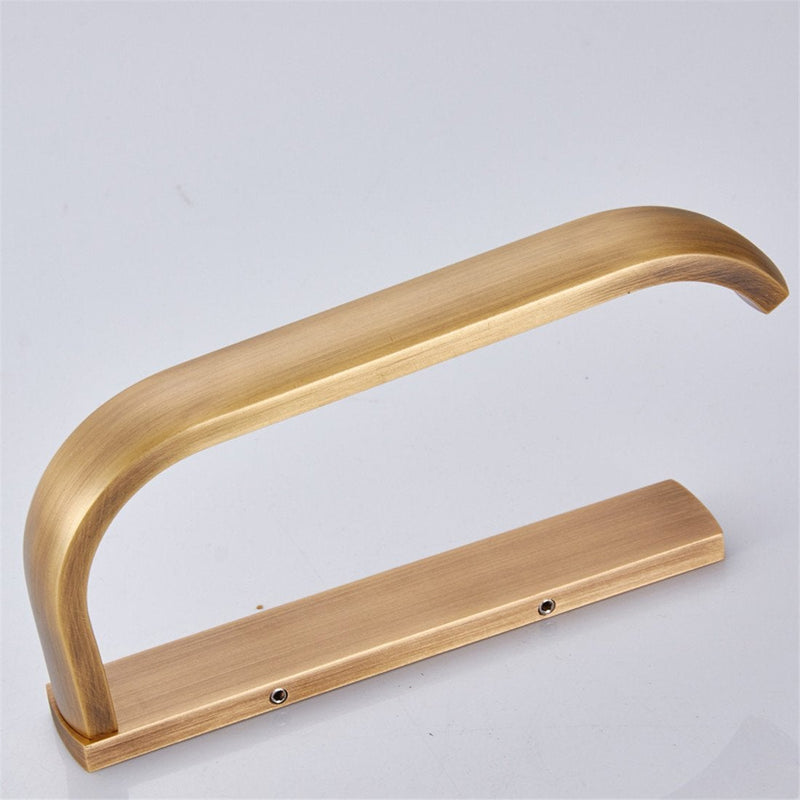 BigBig Home Brass Toilet Paper Holder Towel Holder, Bathroom Hardware Set Antique Tissue Roll Holder and Hand Towel Ring Wall Mounted 2-Piece Antique Brass Finish