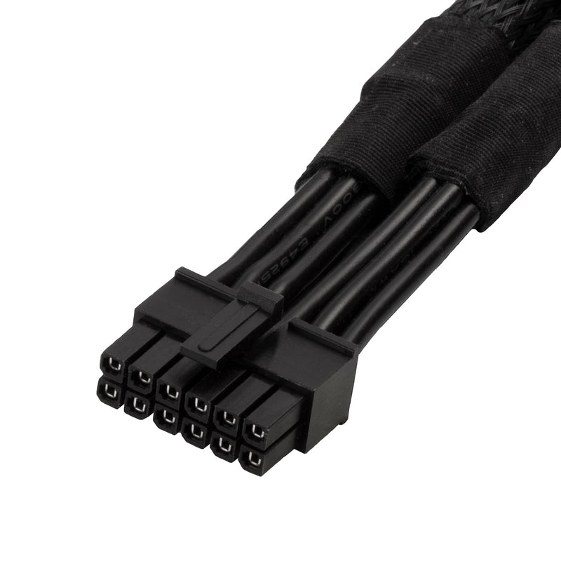 SilverStone Technology PP12-EPS, 2 x EPS 8 pin (PSU) to 12 pin (GPU) Power Cable for 3rd Gen Modular PSUs, SST-PP12-EPS