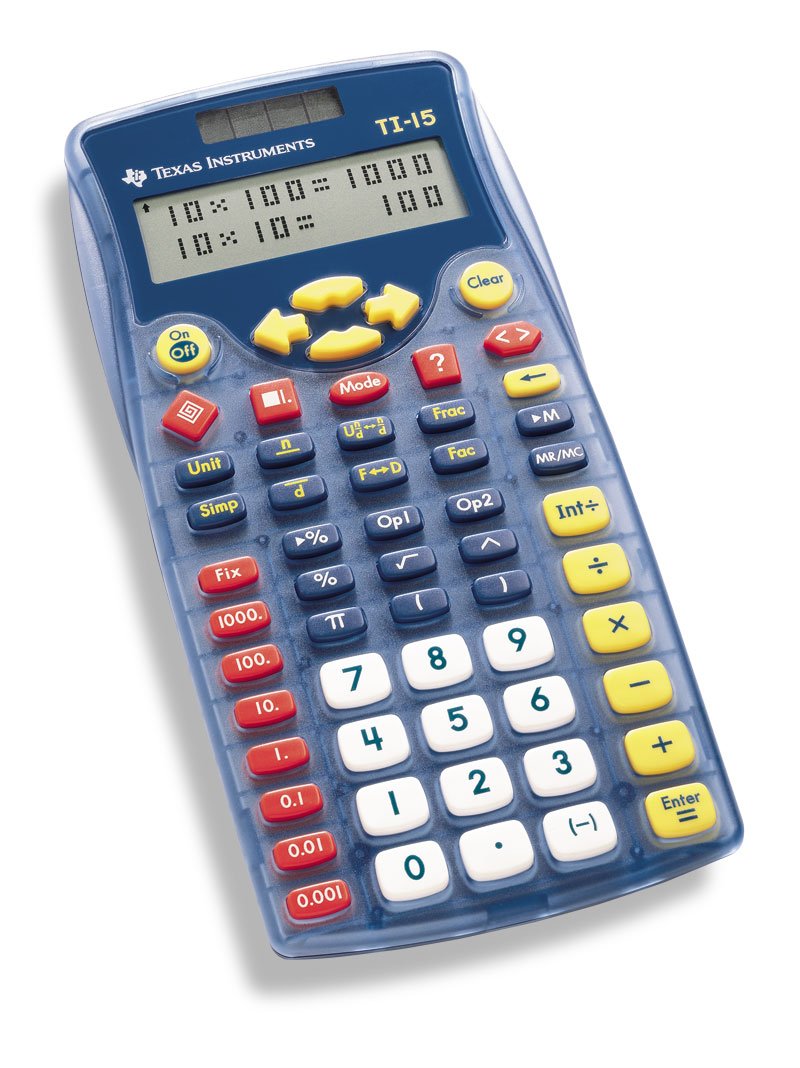 Texas Instruments TI-15 Explorer Elementary Calculator Blue