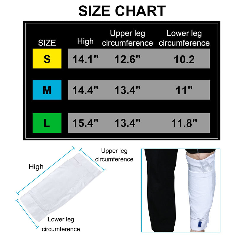 MUYU Catheter Leg Bag Holder, Catheter Urine Drainage Bags Calf Holder Strap, Foley Leg Bag Sleeve for Incontinence Urine Bag, Washable and Durable. (Large) Large