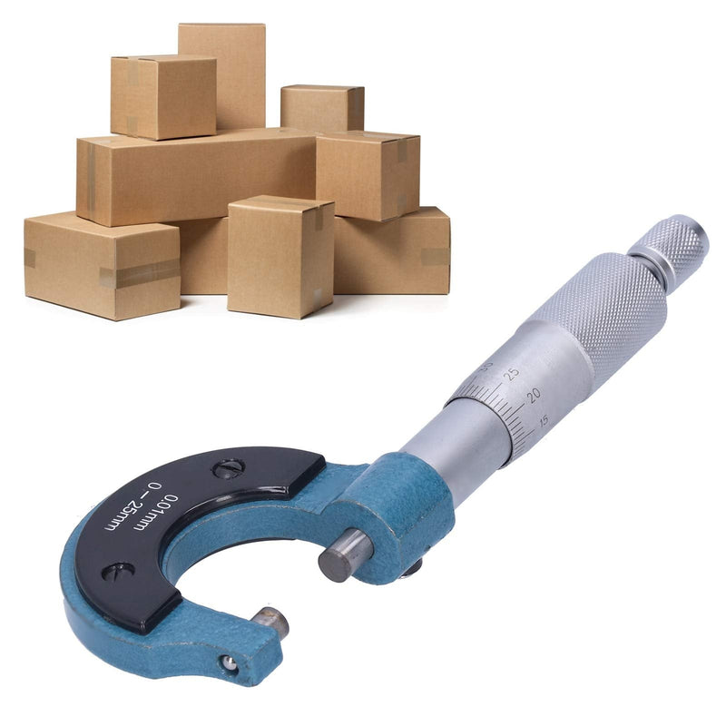 Jazar Dial Caliper, Micrometer Calipers, with Carry Box Portable 0‑25MM for Paper Industry