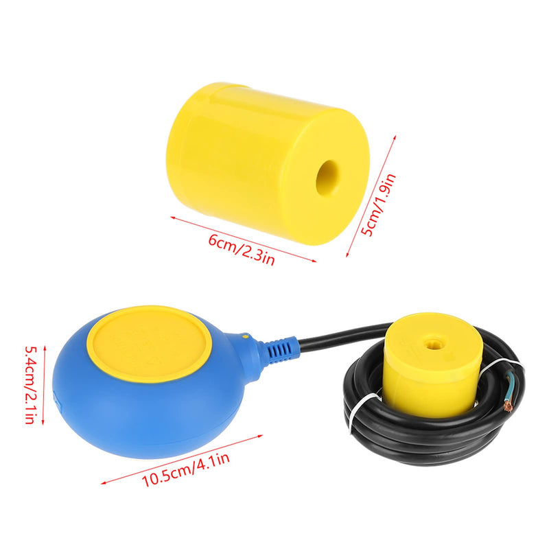 Liquid Fluid Water Level Sensor 220V 16A 2m / 78.7inch Float Switch Liquid Fluid Water Level Sensor Controller for Tank Pump