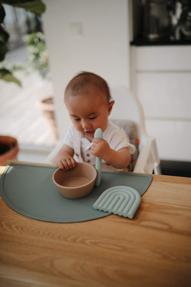 mushie Silicone Suction Bowl | BPA-Free Non-Slip Design (Blush) Blush