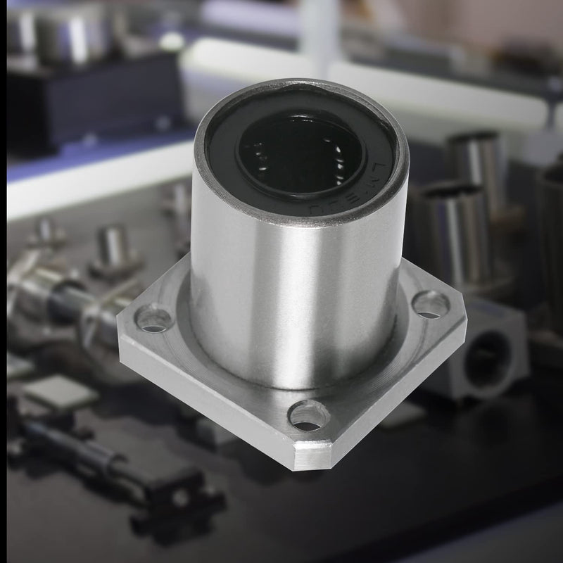 Aopin LMK20UU Square Flange Linear Motion Ball Bearing, ID 20mm, OD 32mm Linear Ball Bearings Sae52100 Carbon Steel, 5 Rows of Steel Balls, Great for CNC, 3D Printer, Linear Rail Guide 1