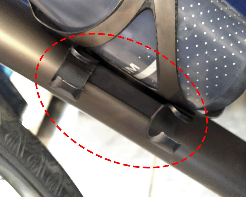 Bike Pump Bracket (Note: Fits for Pump in Diameter 2.4-3 Centimetre/0.91-1.18 Inch) Cycling Pump Holder Bicycle Frame-Mounted Pump Bracket for MTB Mountain Bike - Black