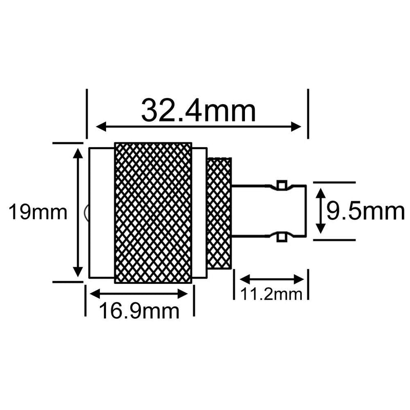 onelinkmore BNC to UHF Antenna Adapter BNC Female to UHF Male PL259 Connector Coaxial BNC UHF Radio Adapter for Antennas LAN Device Radios Mobile Kenwood Radio Amateur Scanner SWL Operator Pack of 2