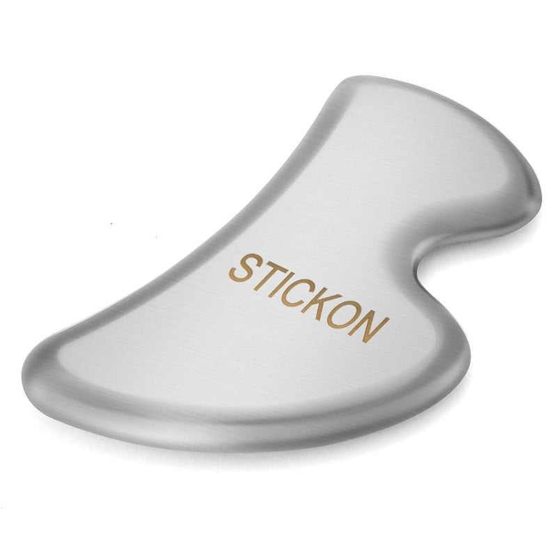 Stainless Steel Gua Sha Scraping Massage Tool - STICKON IASTM Tools Great Soft Tissue Mobilization Tool (B Shape)