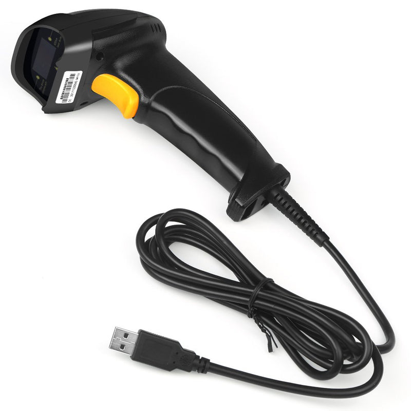 Handheld USB Barcode Scanner Wired 1D Bar Code Reader with USB Cable for Supermarket, Convenience Store, Warehouse