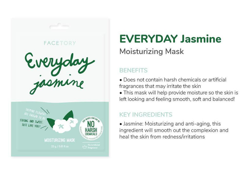 Everyday Set of 8 Sheet Masks - Revitalizing, Purifying, Brightening, Hydrating, Anti-aging With No Harsh Chemicals 0.81 Fl Oz (Pack of 8)