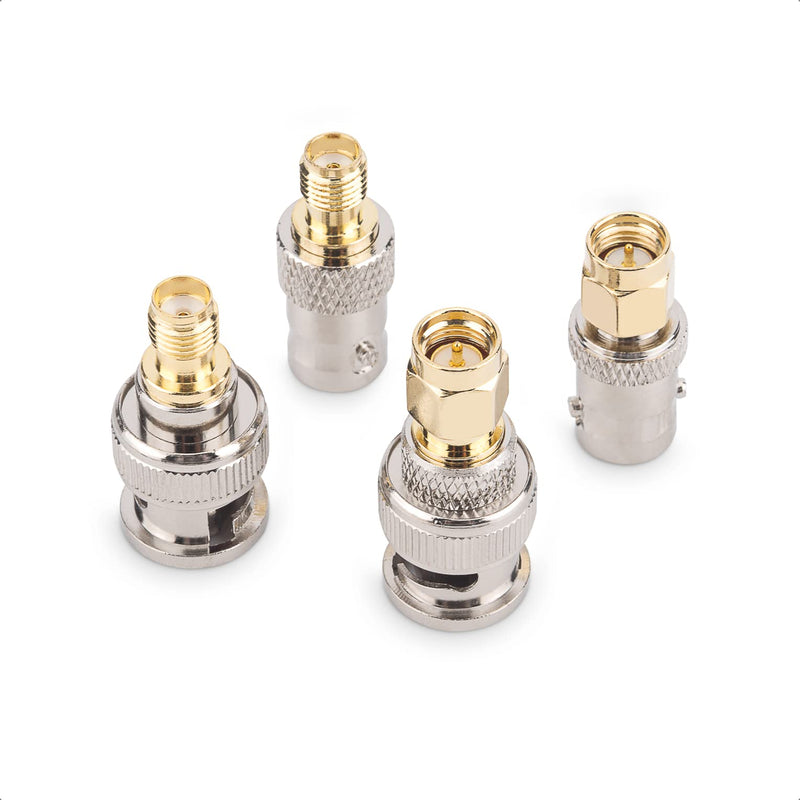 Cable Matters 4-Pack SMA to BNC Adapter Kit, BNC to SMA Adapter Kit, SMA to BNC Gender Changer and Connector Adapter Kit