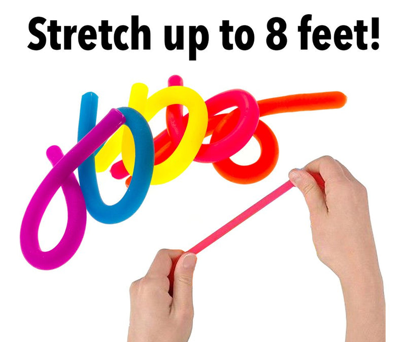 Impresa Products 5-Pack of Original Stretchy String Fidget / Sensory Toys (BPA/Phthalate/Latex-Free) - Stretches from 10 Inches to 8 Feet!