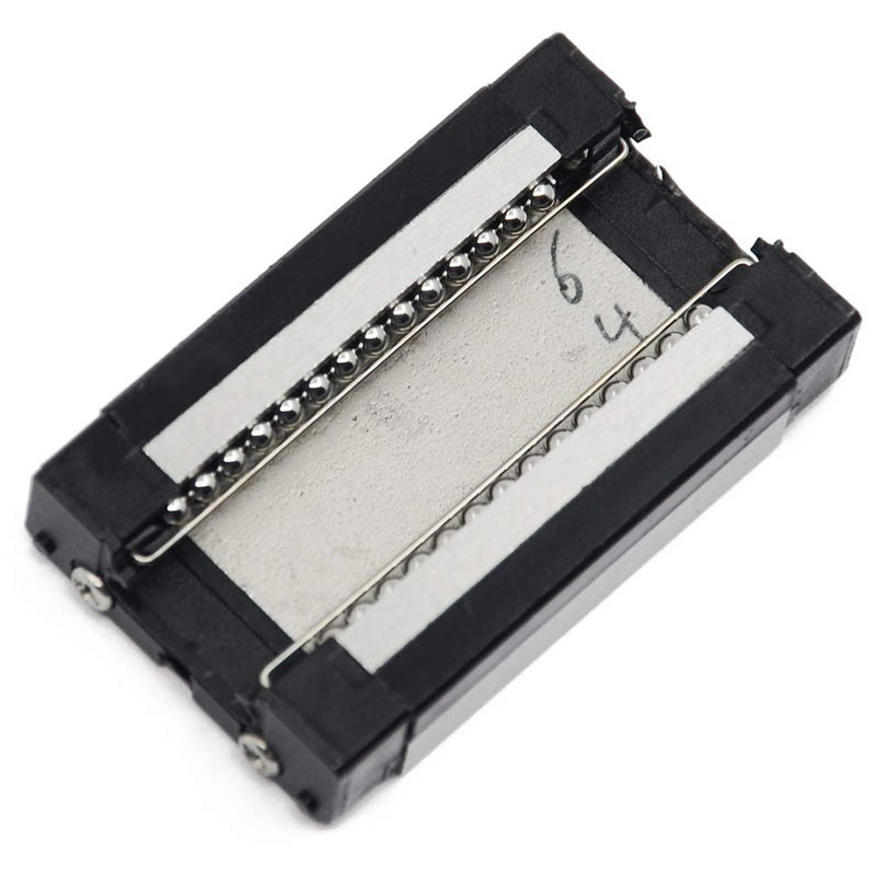 ReliaBot Black MGN12H Carriage Block with Anti-Fall Strips for 12mm MGN12 Linear Motion Slide Rail Guide MGN12H Block
