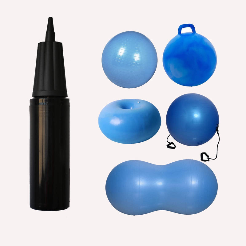 CORECISE Hand Air Pump,Two-Way Hand Yoga Ball Pump, 9 Inch Double Action Hand Pump Inflator for Exercise Balls, Swimming Ring,Balloons and Inflatable Balls