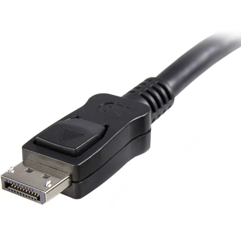 StarTech.com 15 ft DisplayPort 1.2 Cable with Latches - 4K x 2K (4096 x 2160) @ 60Hz - DPCP & HDCP - Male to Male DP Video Monitor Cable (DISPLPORT15L), Black 15 ft/4.6 m 1 Pack