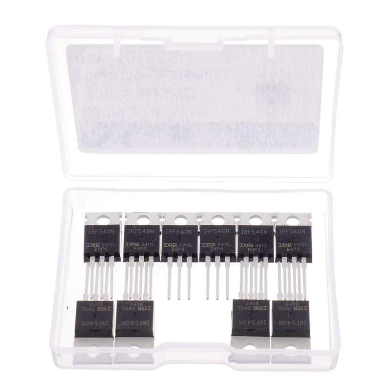 BOJACK IRF540 MOSFET Transistors IRF540N 33A 100V N-Channel Power MOSFET TO-220AB (Pack of 10 Pcs)