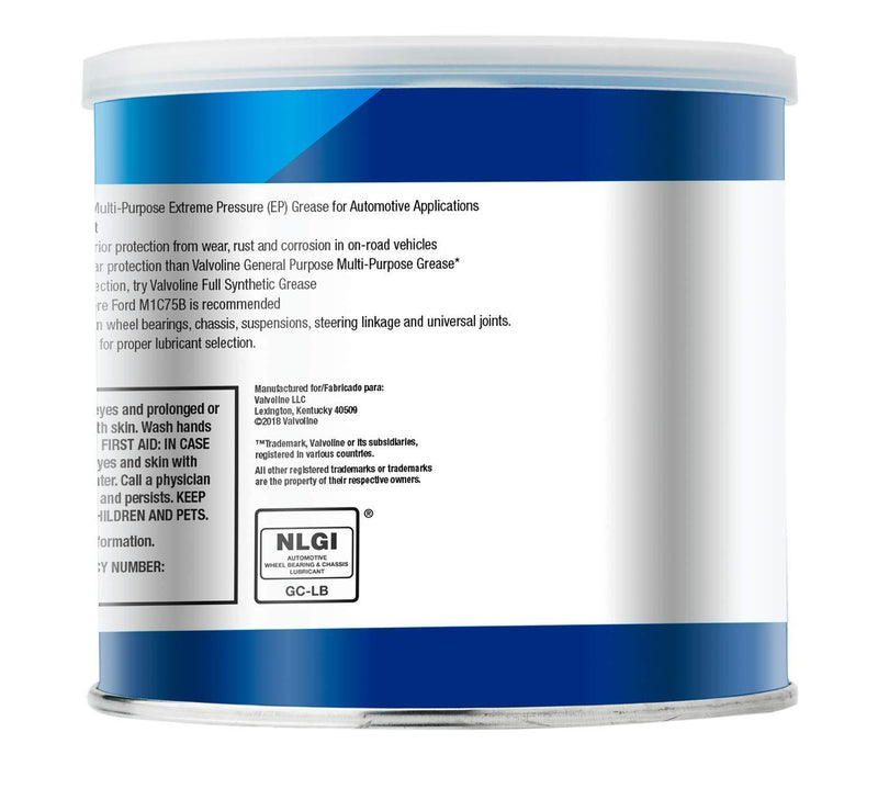 Valvoline Multi-Vehicle Moly-Fortified Gray Grease 1 LB 1 LB Tub Moly-Fortified Conventional