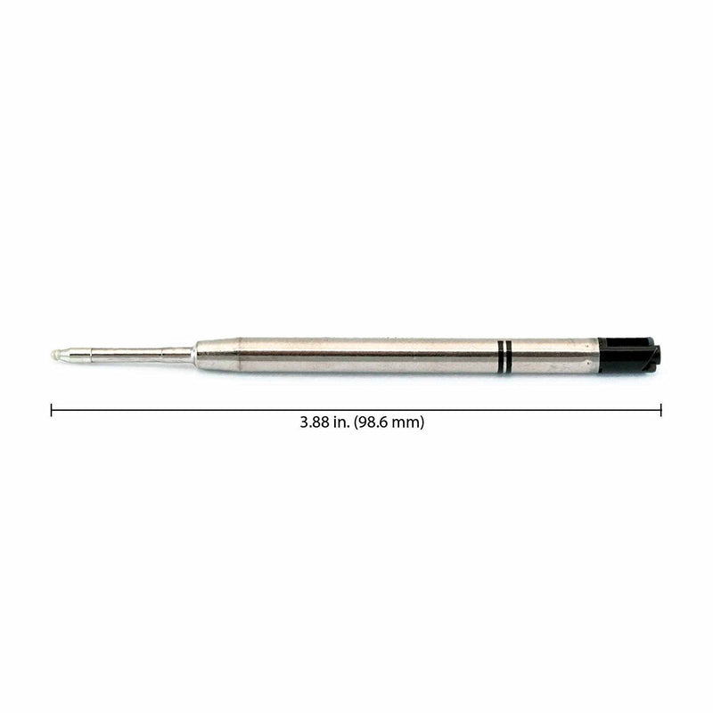 Monteverde Capless Ceramic Gel Refill To Fit Parker Ballpoint Pen, Broad, Black, 6 Pack (P443BK)