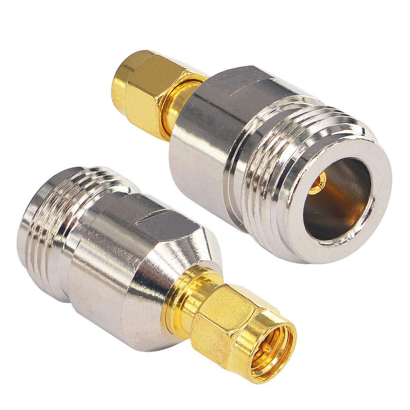 BOOBRIE SMA Antenna Adapter N-Type to SMA Coaxial Cable Connector N Type FemaleÂ Jack (Hole) toÂ SMAÂ Male Plug (Pin) CB Radio Antenna Adapter Converter for Antennas Broadcast Radio WiFi etc Pack of 2