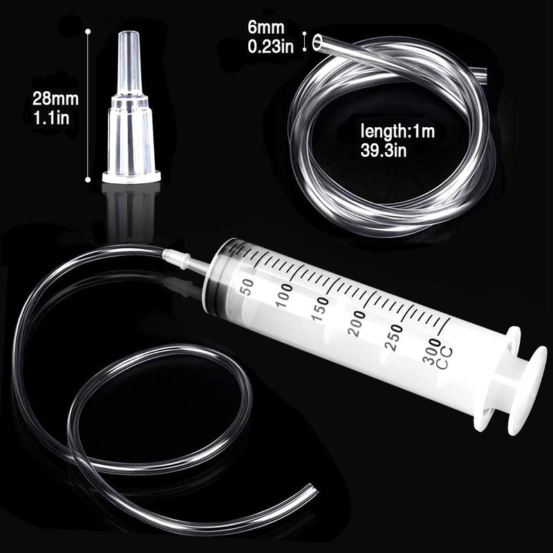 Large Syringe 300ml Reusable Liquid Syringe with Catheter Large capacity plastic syringe for laboratory, industrial, garden and pet feeding