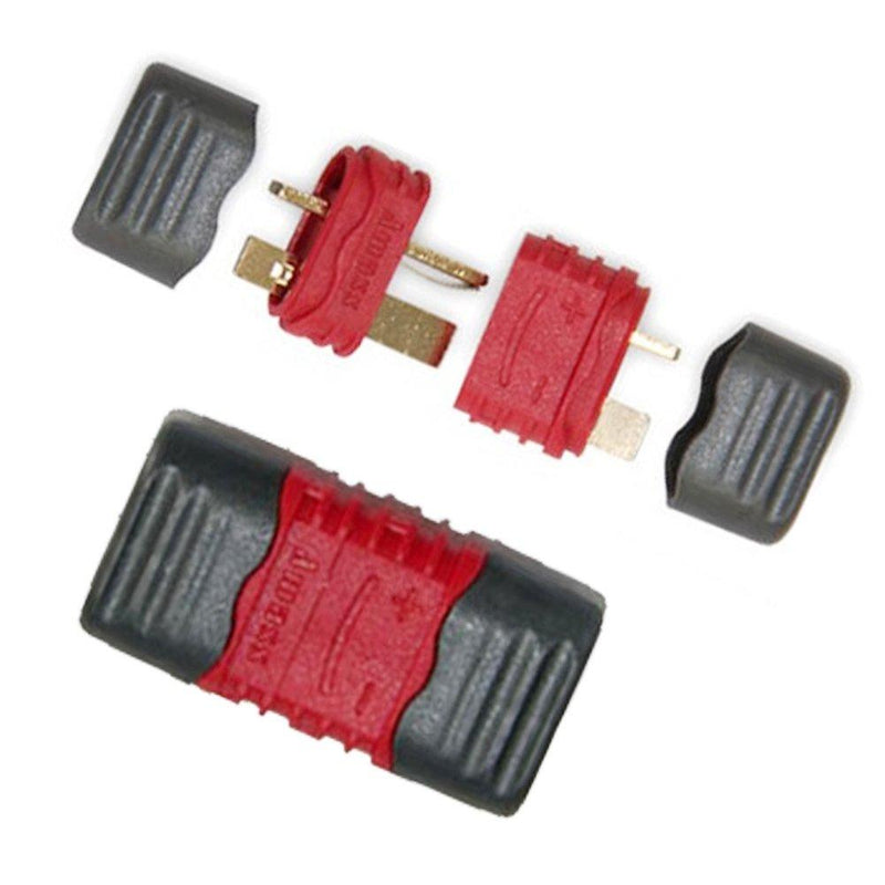 4 LEAF Updated T Plug Connectors Sheath Dean Style Power Plug for RC Battery ESC Motor Controller (5 Pais Male 5 Pairs Female)