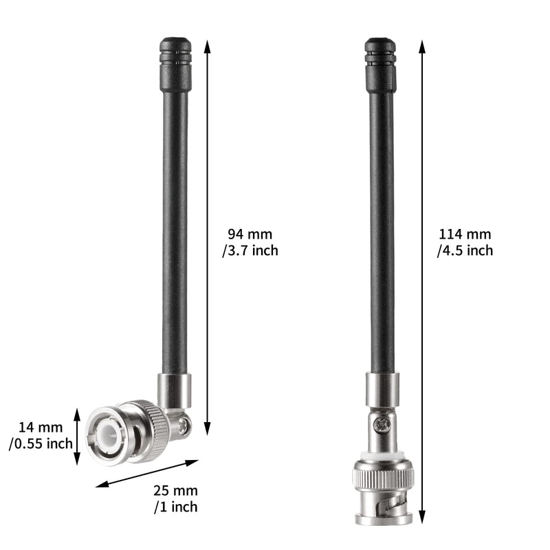 1/4 Wave Replacement Antenna for Shure SLX, BLX, U4S, U4D, UR and More. 470 to 752Mhz（Pack of 2）,Eifagur