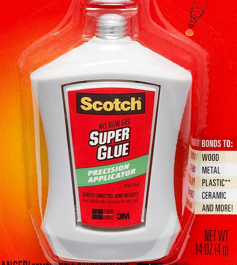 Scotch Super Glue Gel in Precision Applicator.14 Ounces (AD125) 10 IN