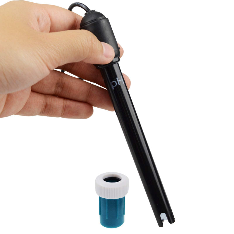 Long body pH electrode with BNC socket probe 300cm cable 0-14pH for pH meter, pH controller pH device economical sensor long tube