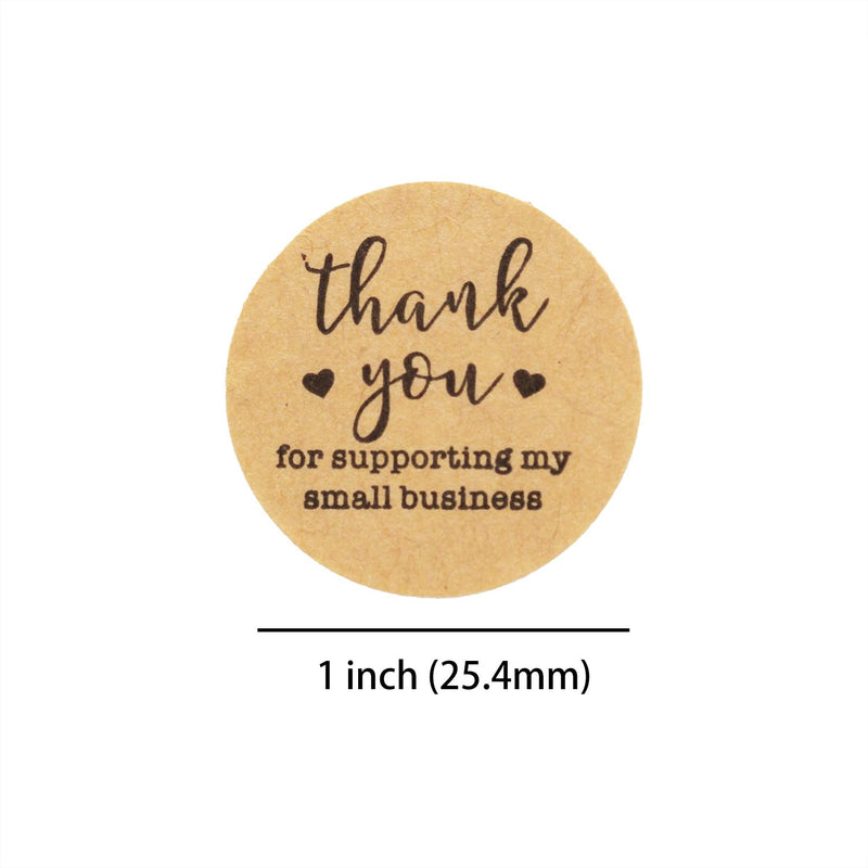 Yoget 1''Thank You for Supporting My Small Business Sticker, Thank You Stickers, 1000 Labels Per Roll