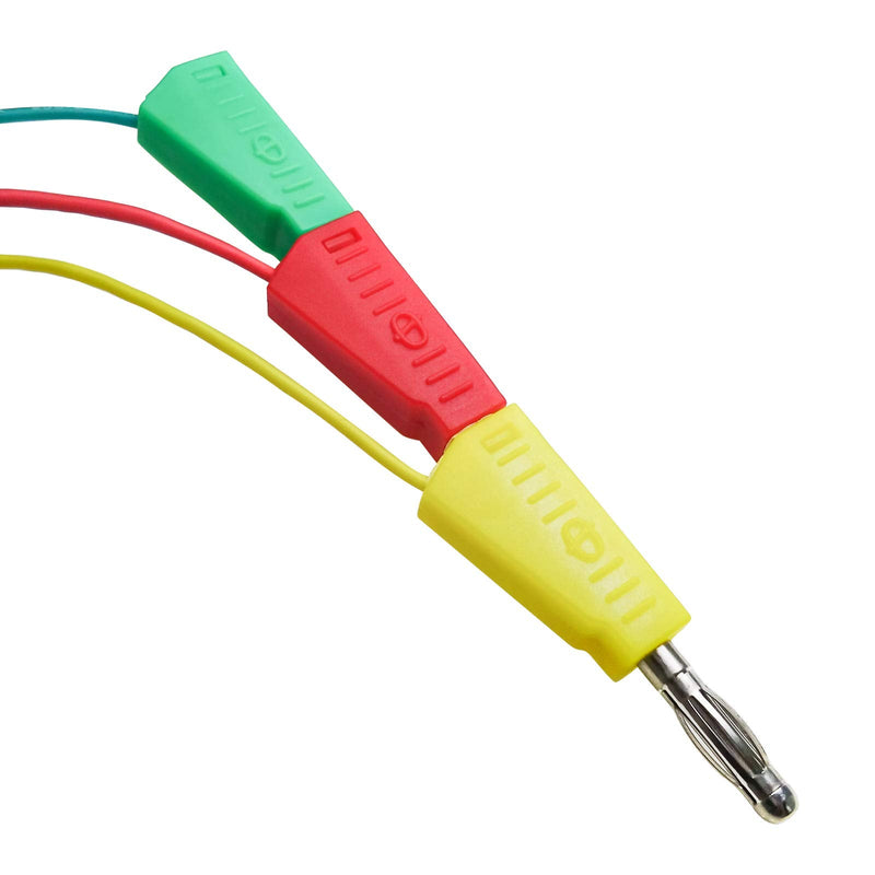 Goupchn Stackable Banana Plug to Breadboard Male Jumper Wires Soft Flexible Silicone Test Leads for Electrical Testing P1532