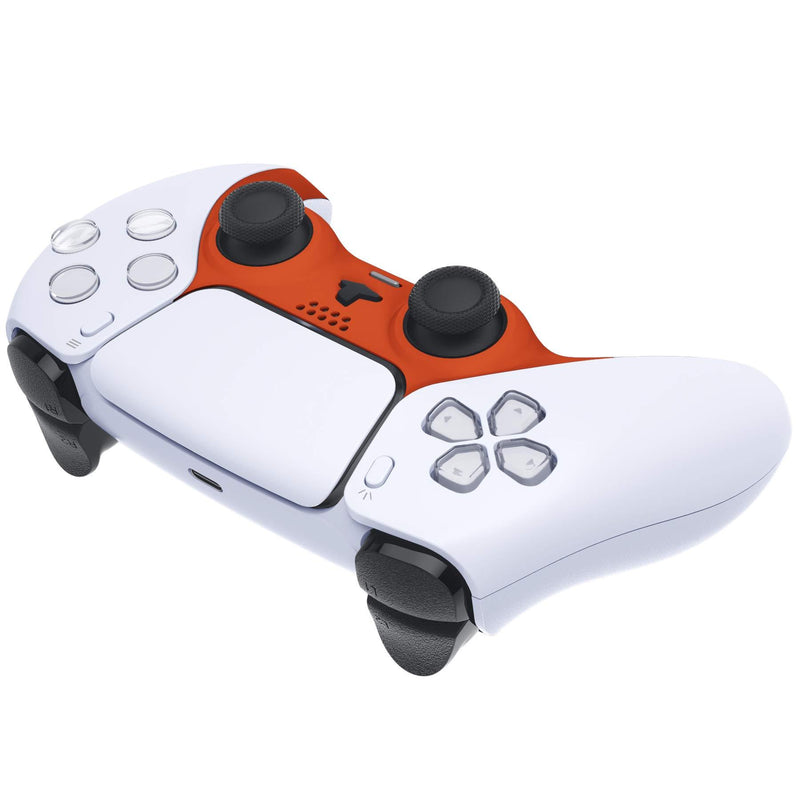 eXtremeRate Orange Decorative Trim Shell for PS5 Controller, Soft Touch DIY Replacement Clip Shell, Custom Plates Cover for Playstation 5 Controller w/Accent Rings - Controller NOT Included