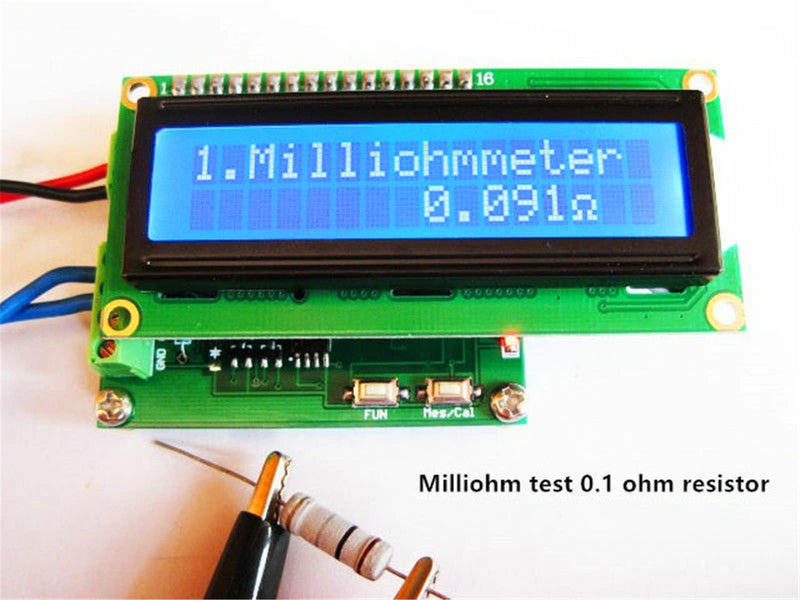 High Precision HR390 Milliohm Meter 0.001-120Ω Ohmmeter Low Resistance Tester Capacitance Meter Testing Module