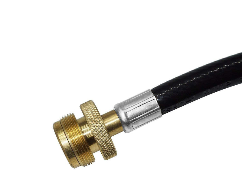 DOZYANT 4 Feet Propane Adapter Hose 1 lb to 20 lb Converter Replacement for QCC1 / Type1 Tank Connects 1 LB Bulk Portable Appliance to 20 lb Propane Tank 4Feet