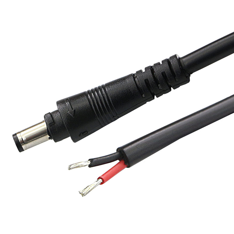 PNGKNYOCN 25cm DC Power Pigtail Cable, 12V 5A 5.5 mm x 2.1 mm Male and Female Barrel Jack with Lock to Prevent Falling 18AWG Cable for CCTV Security Cameras and LED Lighting (2-Pack)