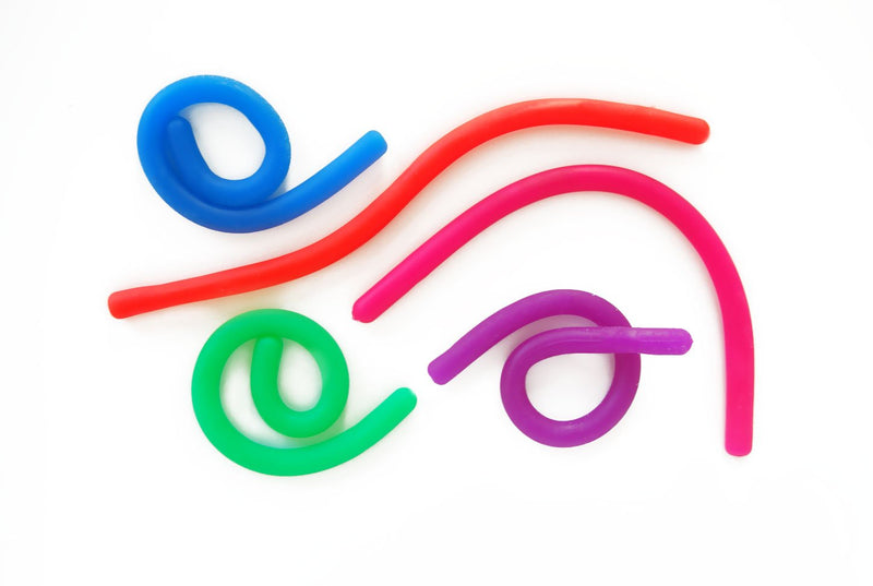 Impresa Products 5-Pack of Original Stretchy String Fidget / Sensory Toys (BPA/Phthalate/Latex-Free) - Stretches from 10 Inches to 8 Feet!