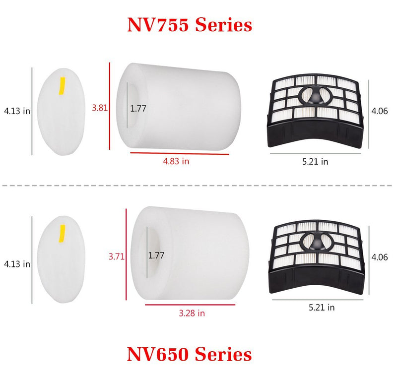 I clean 2 Packs Replace Shark NV752 Filters, Replacement Hepa Filters Compatible with Shark Rotator Powered Lift-Away TruePet (NV752 NV751 NV650 NV651),APEX AX950, AX951, AX952 Part # XFF650 & XHF650 2+2