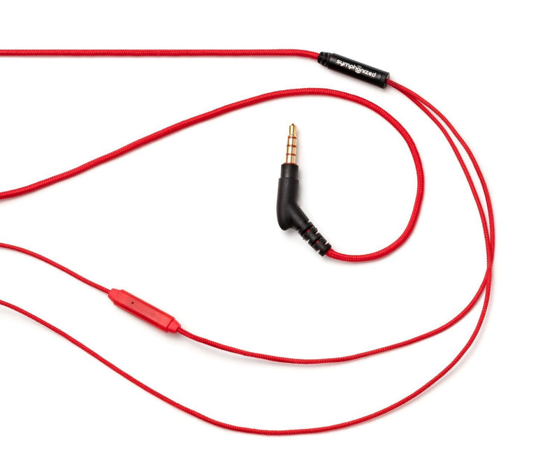 Symphonized XTC Premium Genuine Wood in-Ear Noise-isolating Headphones with Microphone (Red) Red