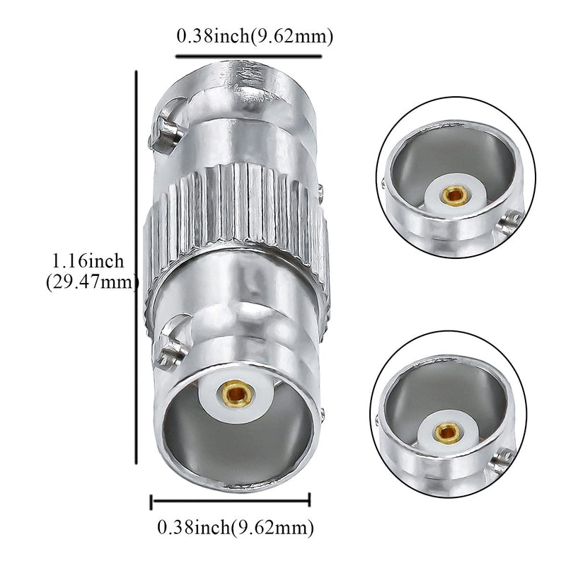 BNC Connector BNC Female to BNC Female Coax Connector TUOLNK BNC RF Coaxial Adapter for CCTV Security Camera Radio Extension Cable 4pcs