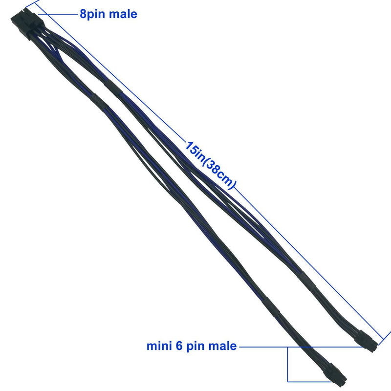 COMeap Dual Mini 6 Pin to 8 Pin PCI Express Video Card Power Adapter Cable for Mac Pro Tower / Power Mac G5 15-inch(38cm)