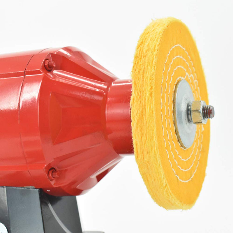 Buffing Polishing Wheels 6in x 1/2in Arbor Soft (30Ply) / Fine (50Ply) / Medium (42Ply) / Coarse (50Ply) / Rough (5Ply) for Bench Grinder - 5pcs 5 Grits 5pcs