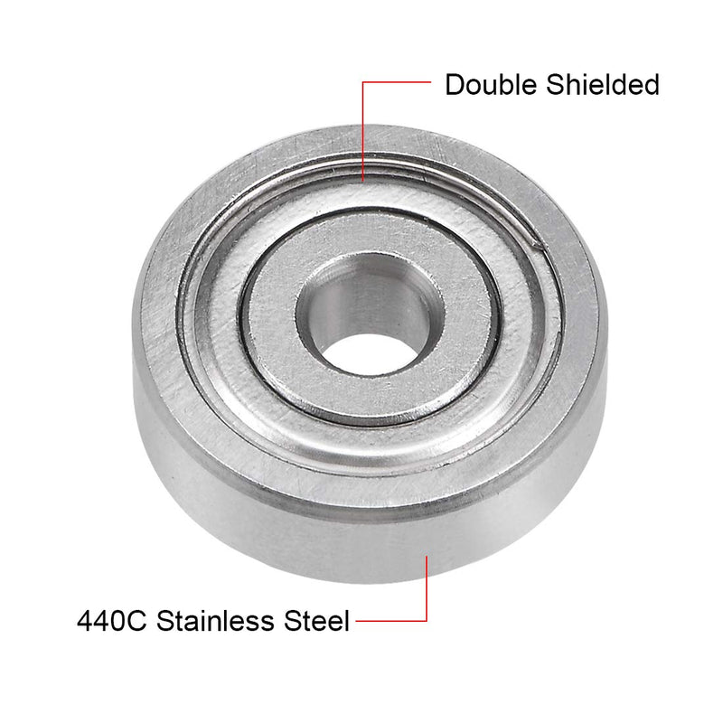 uxcell S634ZZ Stainless Steel Ball Bearing 4x16x5mm Double Shielded 634Z Bearings 1-Pack