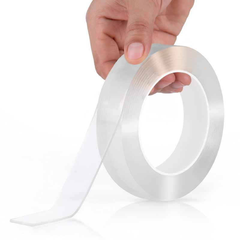 Nano Tape – Heavy Duty Double Sided Mounting Tape – 4 Pack – Strong Grip, Removable & Reusable – 40 Feet of Clear Gel Tape for Hanging on Wood, Tile, Plastic & Metal Surfaces by Lockport