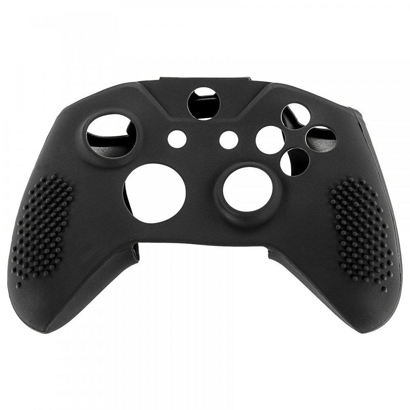 eXtremeRate Soft Anti-Slip Silicone Controller Cover Skins Thumb Grips Caps Protective Case for Microsoft Xbox One X & One S Controller Black