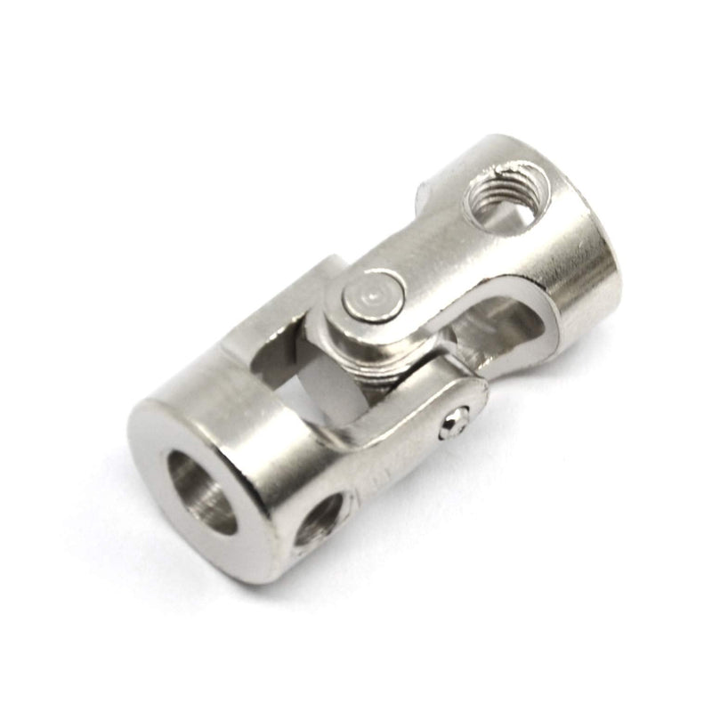 Befenybay 4 Pcs 5mm to 5mm Universal Joint Shaft Coupling with Screws for Motor 5-5mm Silver
