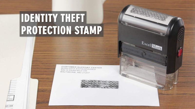 Identity Theft Protection Stamp - Standard Size (7/8" X 2-5/16")