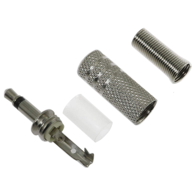 E-outstanding 3.5mm Mono Plug 5PCS 1/8 Inch TS Mono Mini Stereo Metal Male Jack Adaptor Connector