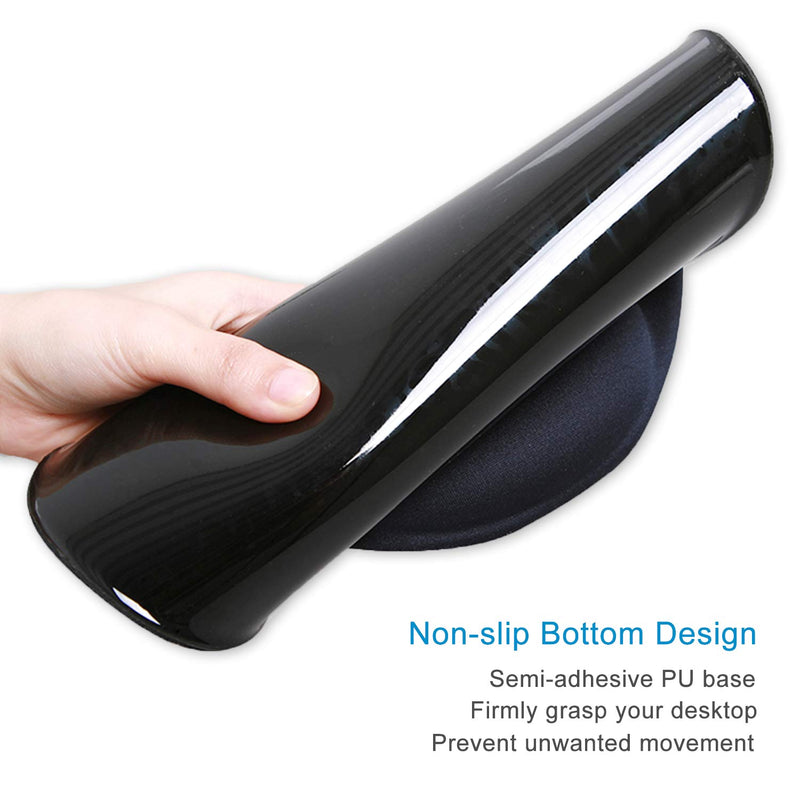 ITNRSIIET [30% Larger] Mouse Pad, Ergonomic Mouse Pad with Gel Wrist Rest Support, Gaming Mouse Pad with Lycra Cloth, Non-Slip PU Base for Computer Laptop Home Office, Black White Plaid Style