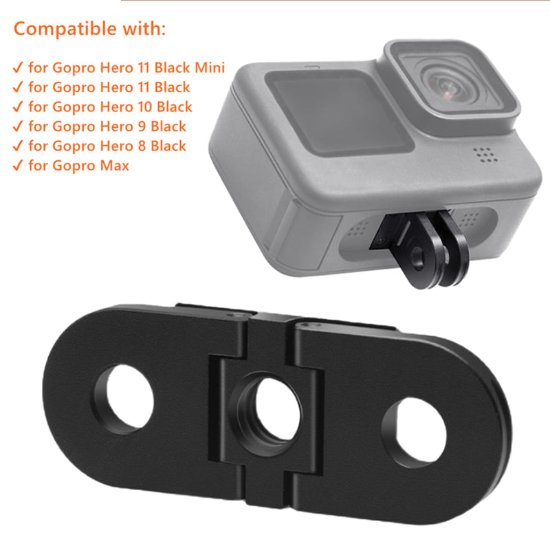 Replacement Folding Fingers for Gopro, Magnetic Folding Mounting Base Adapter with Standard 1/4 Tripod Connector Port, Compatible with Gopro 11/10/9/8/Black/Max/Mini