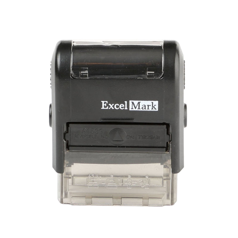 Entered - ExcelMark Self-Inking Rubber Stamp - A1539 Blue Ink