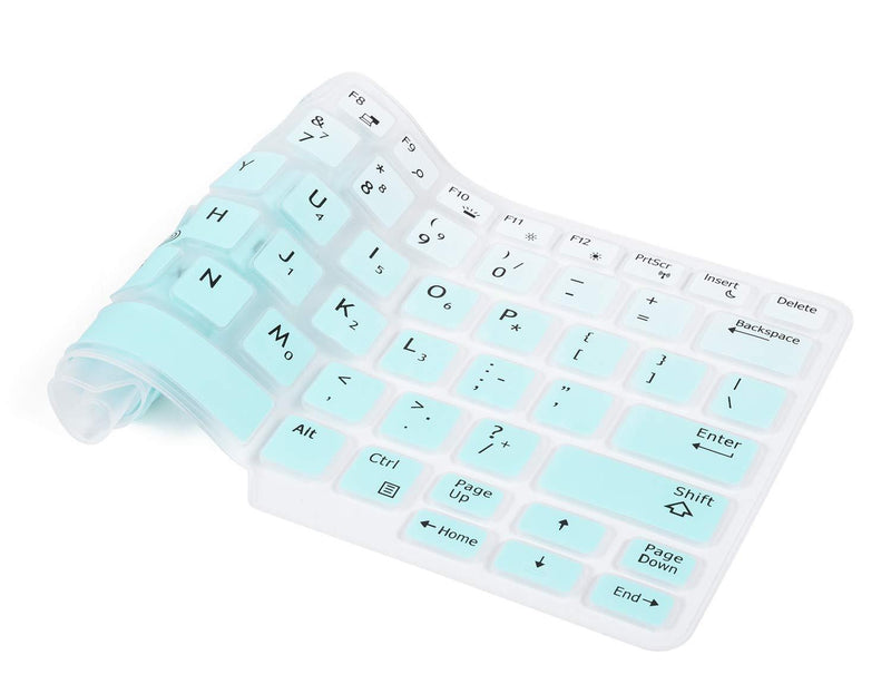 CaseBuy Keyboard Cover Compatible with Dell Latitude 5480 5490 7490 14" Laptop, Dell 3340 E3340 E5490 5491 E5491 E5450 E5470 E7450 E7470 7480 E7480 Keyboard Skin with Pointing, Ombre Mint Ombre Mint Green
