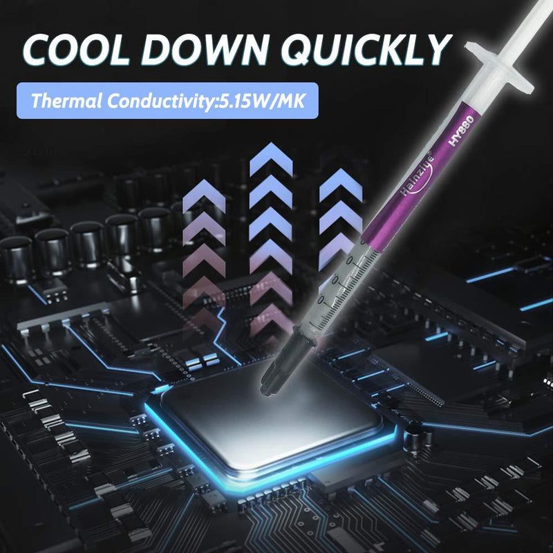 10 Pack HY880 Thermal Paste Kit-5.15 W/MK 1 G/Pcs, High Performance Thermal Compound Paste Grease Heatsink for CPU, Processor, All Cooler Master, Computer, PS4